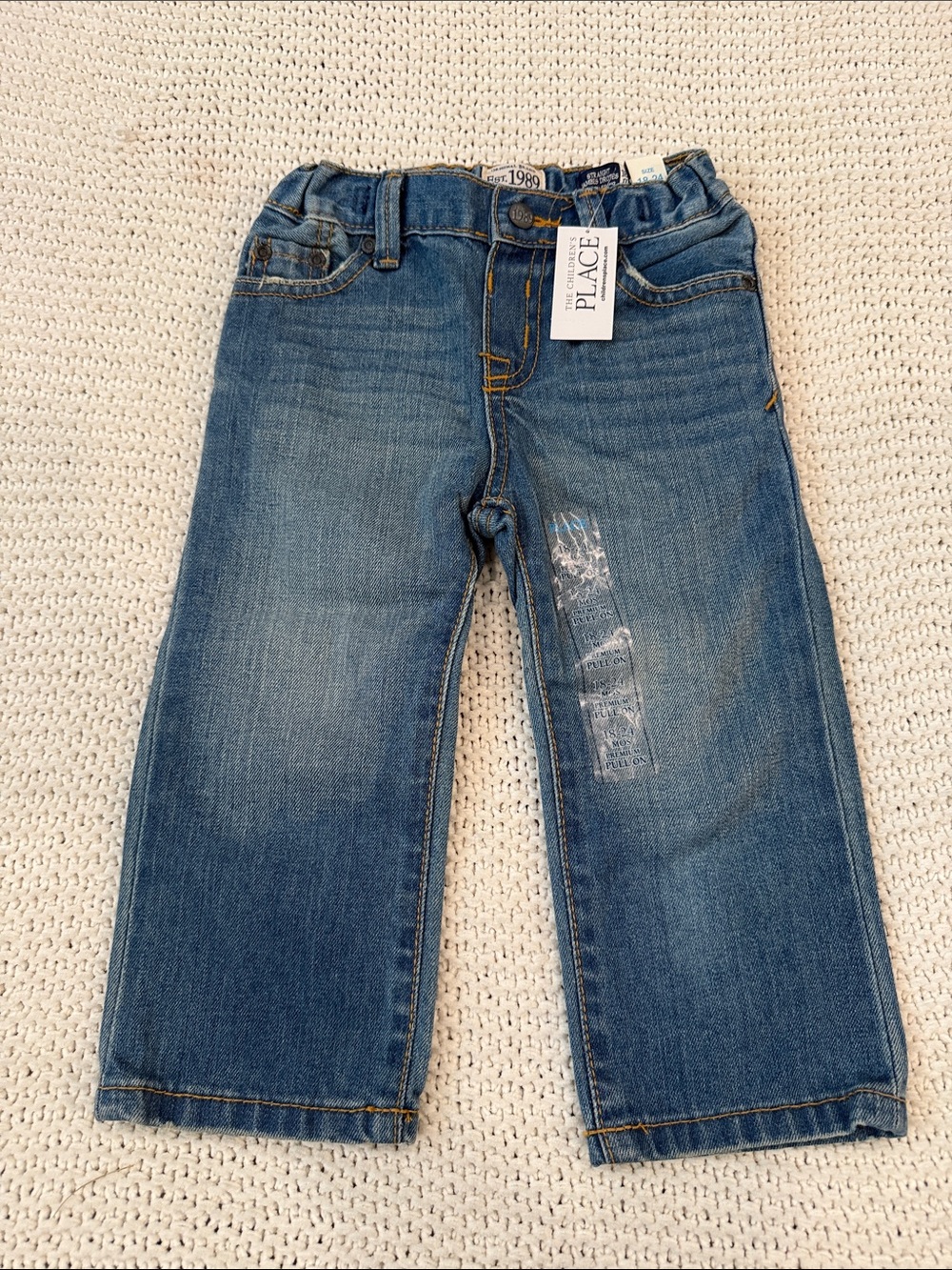 The Children’s Place Infant Toddler Denim Jeans Straight Fit 18-24M NWT